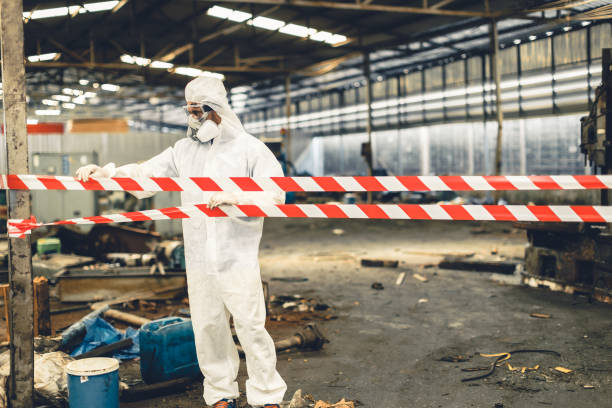 Professional Biohazard technician working in Dana, NC